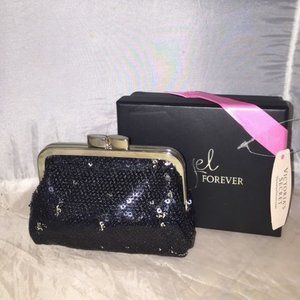 Victoria's Secret Black Sequin Change purse bag NIB